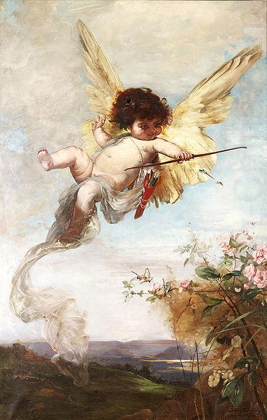 Cupid with a Bow, Julius Kronberg